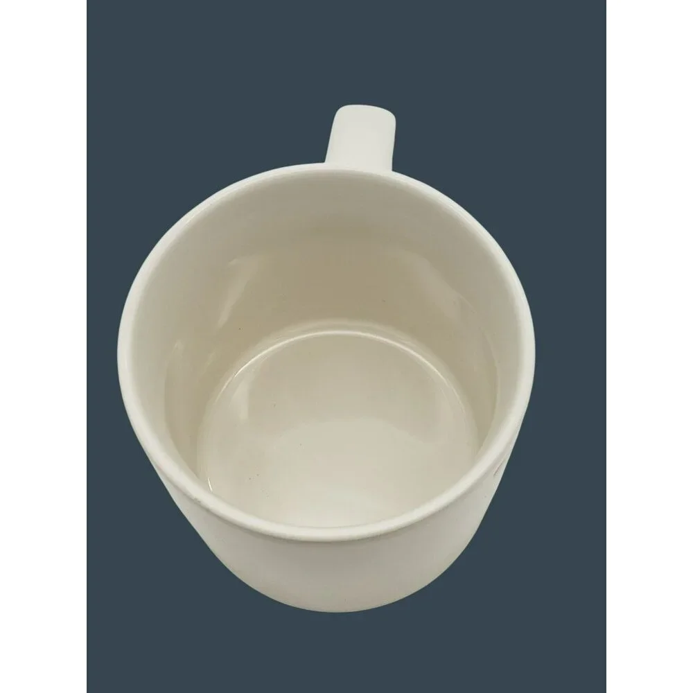 Williams Sonoma Coffee Mug, Monogram Initial T, White w/ Gold Accent, 14 Oz